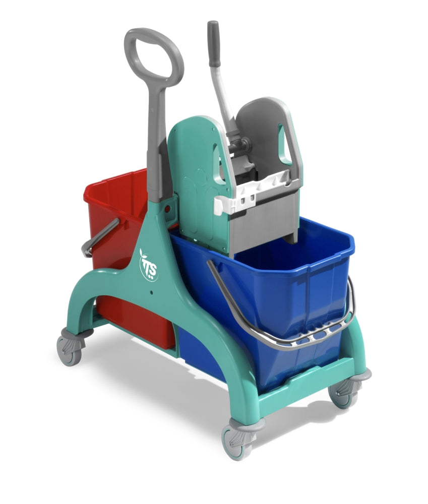Carrello lavaggio TTS Nick Tec doppio 15+15 L con strizzatore