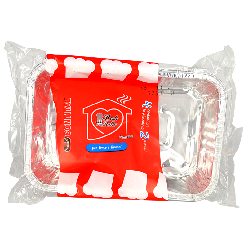 CONTITAL VASCHETTE 2 PORZIONI 4 PEZZI R1G