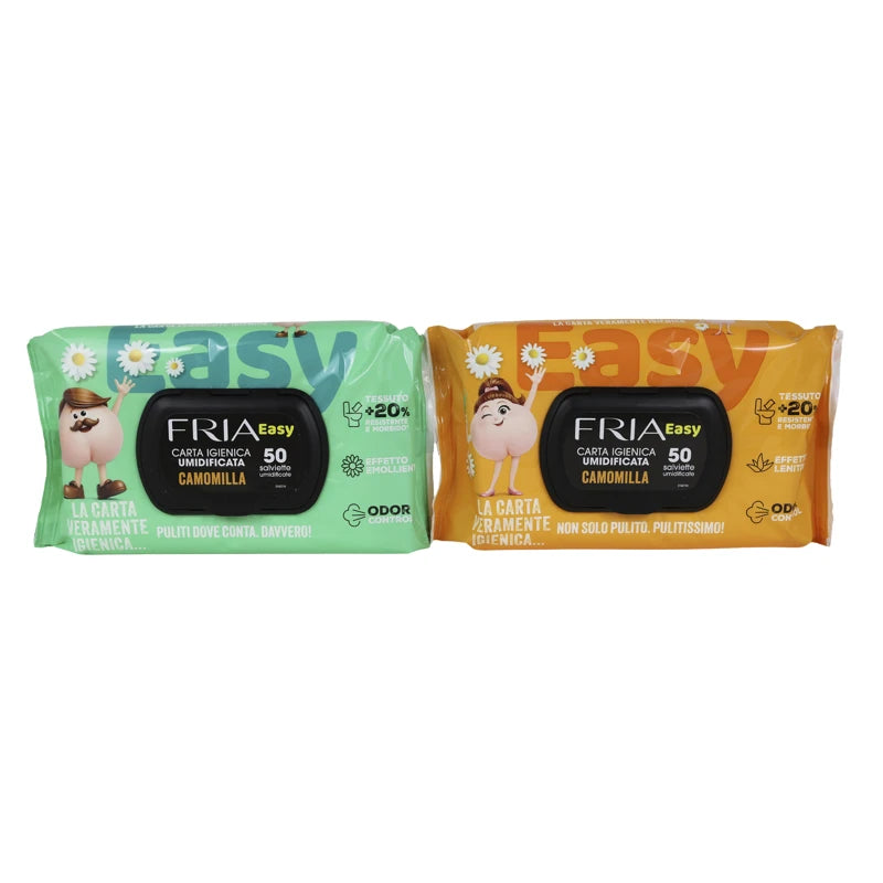 FRIA EASY CARTA IGIENICA 50 SALVIETTE UMIDIFICATE PACCO ASSORTITO