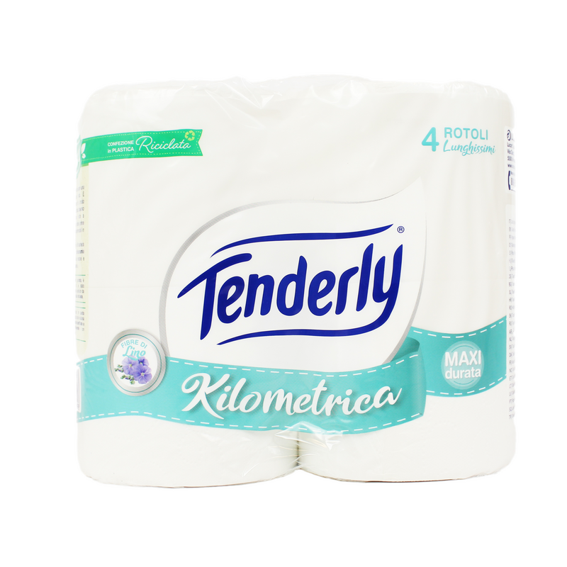TENDERLY CARTA IGIENICA KILOMETRICA 2 VELI 4 ROTOLI