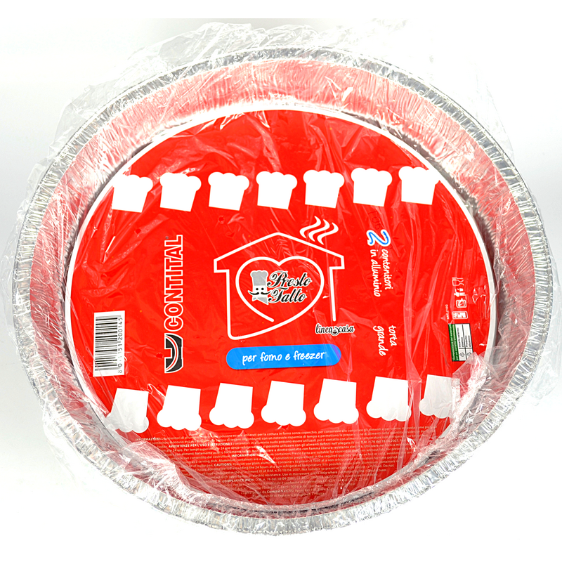CONTITAL VASCHETTE TORTA GRANDE 2 PEZZI C10G - Diametro 29cm
