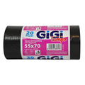 GIGI LAMPO SACCHI PATTUMIERA 55x70 NERO IN ROTOLO 20 PZ