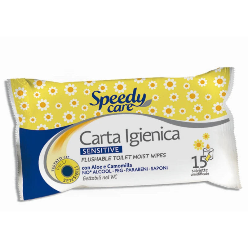 SPEEDY CARE CARTA IGIENICA 15 SALVIETTE SENSITIVE POCKET