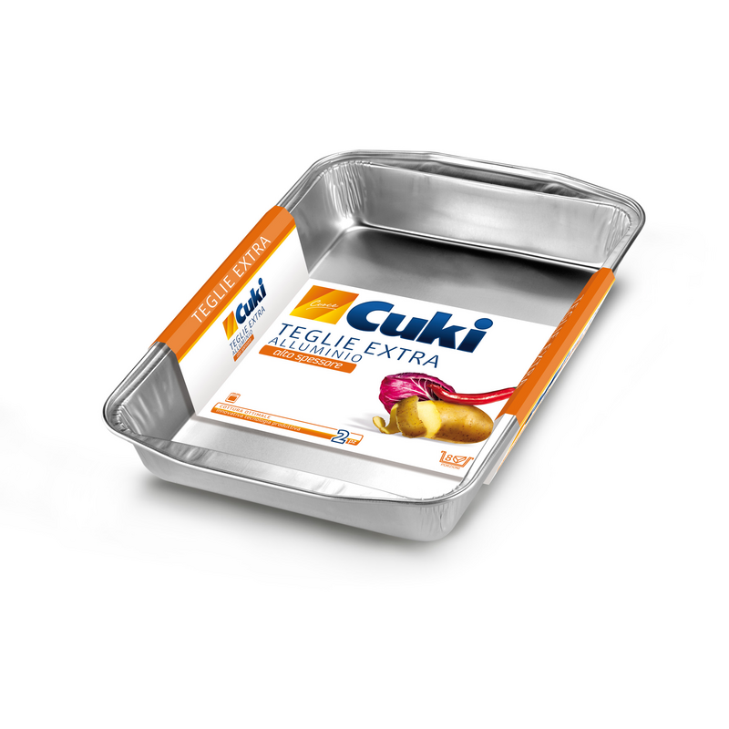 CUKI TEGLIE EXTRA ALLUMINIO 2 PEZZI 8 PORZIONI