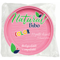 BIBO NATURAL 20 PIATTI DESSERT ROSA DM 17 BIODEGRADABILI E COMPOSTABILI