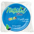 BIBO NATURAL 20 PIATTI PIANI AZZURRI DM 21,5 BIODEGRADABILI E COMPOSTABILI