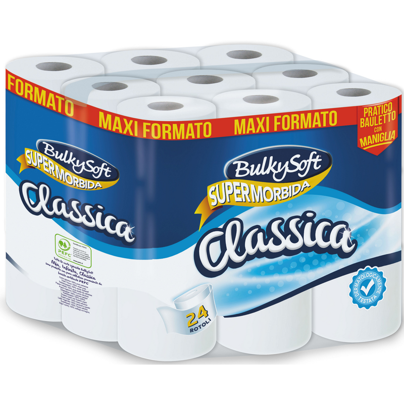 BULKYSOFT IGIENICA CLASSICA SUPERMORBIDA 2 VELI 24 ROTOLI