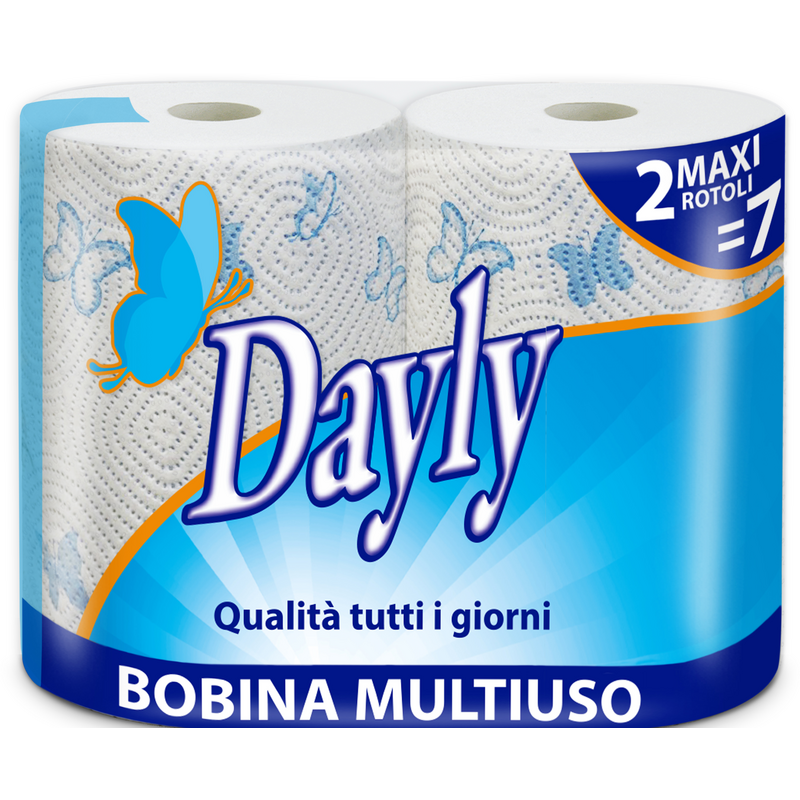 DAYLY BOBINA MULTIUSO 2 ROTOLI MAXI 2 VL 170 STRAPPI A ROTOLO