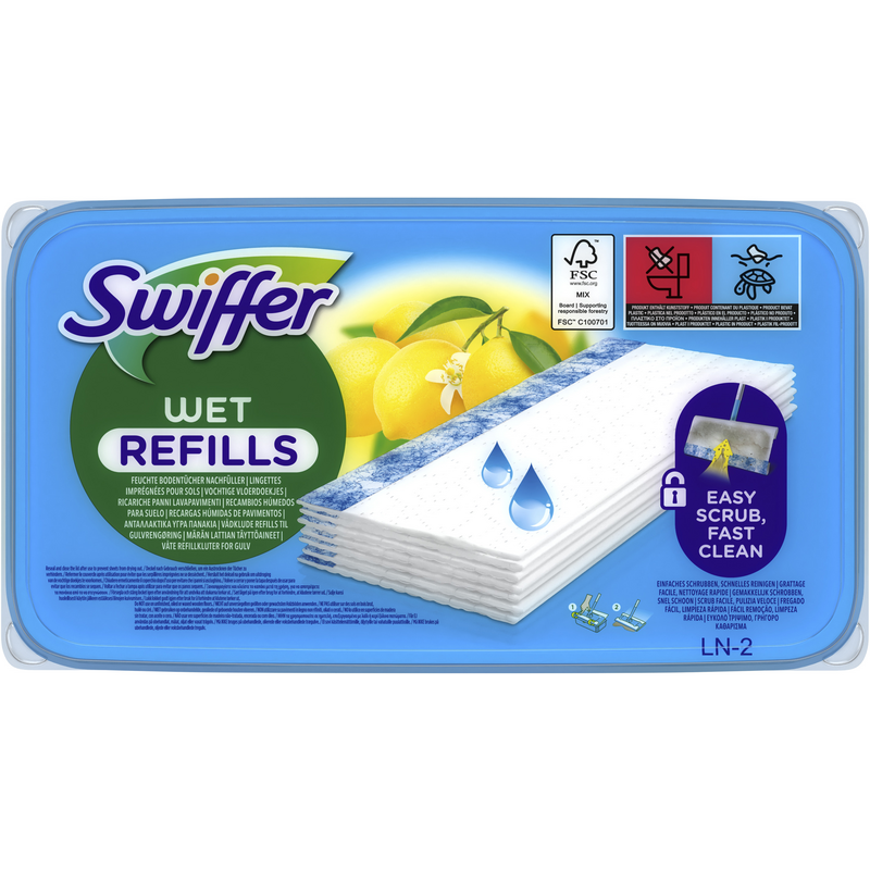 SWIFFER WET PANNO LAVAPAVIMENTI 10 RICARICHE