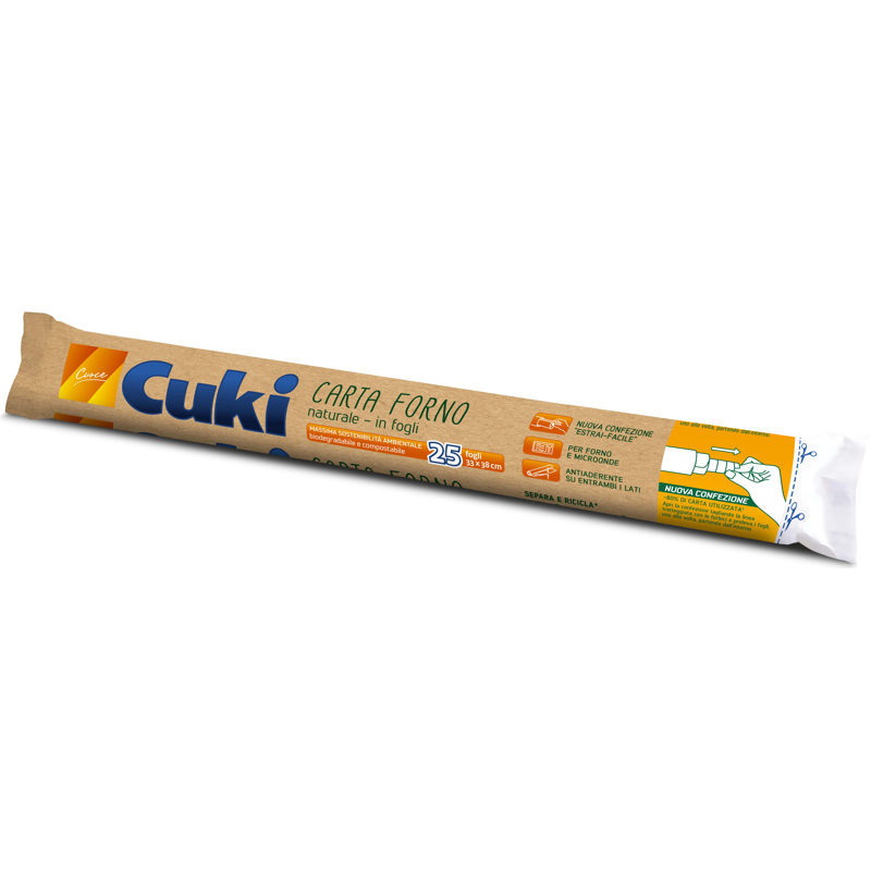 CUKI CARTA FORNO NATURALE 25 FOGLI 33x38 CM