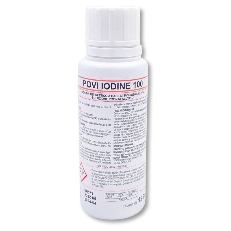 Iodopovidone al 10% di iodio flacone da 125 ml