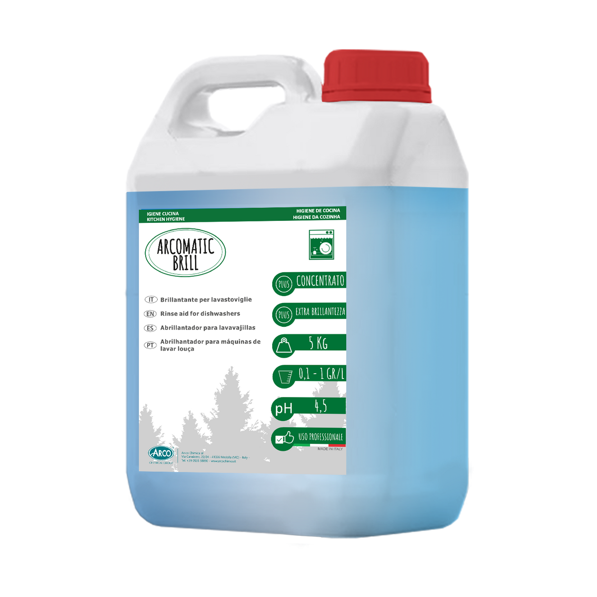 Brillantante liquido concentrato Arco Matic Brill - 5 KG