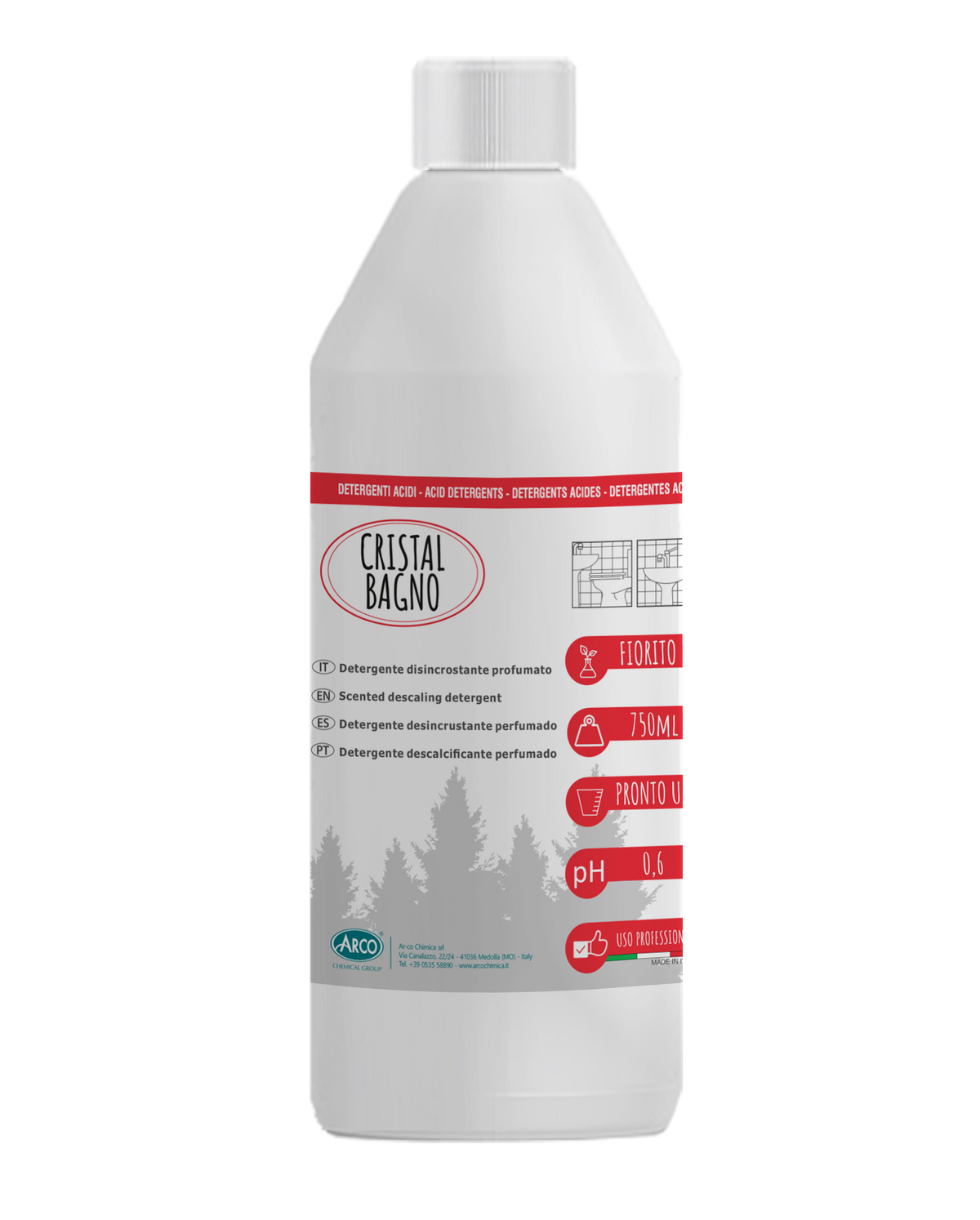 Detergente disincrostante profumato Cristal Bagno - 750 ML