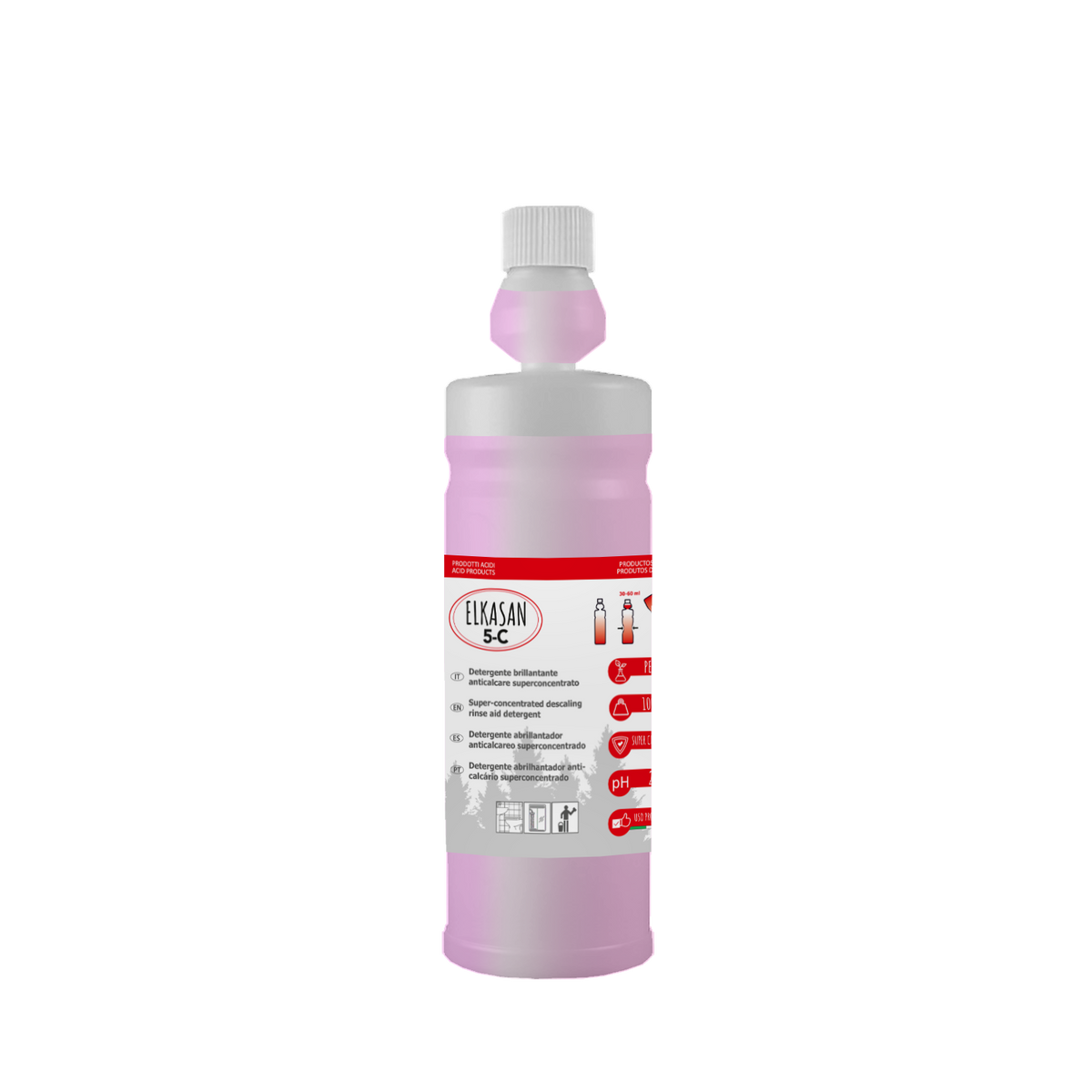 Detergente brillantante sanificante Elkasan 5-C - 1 LT