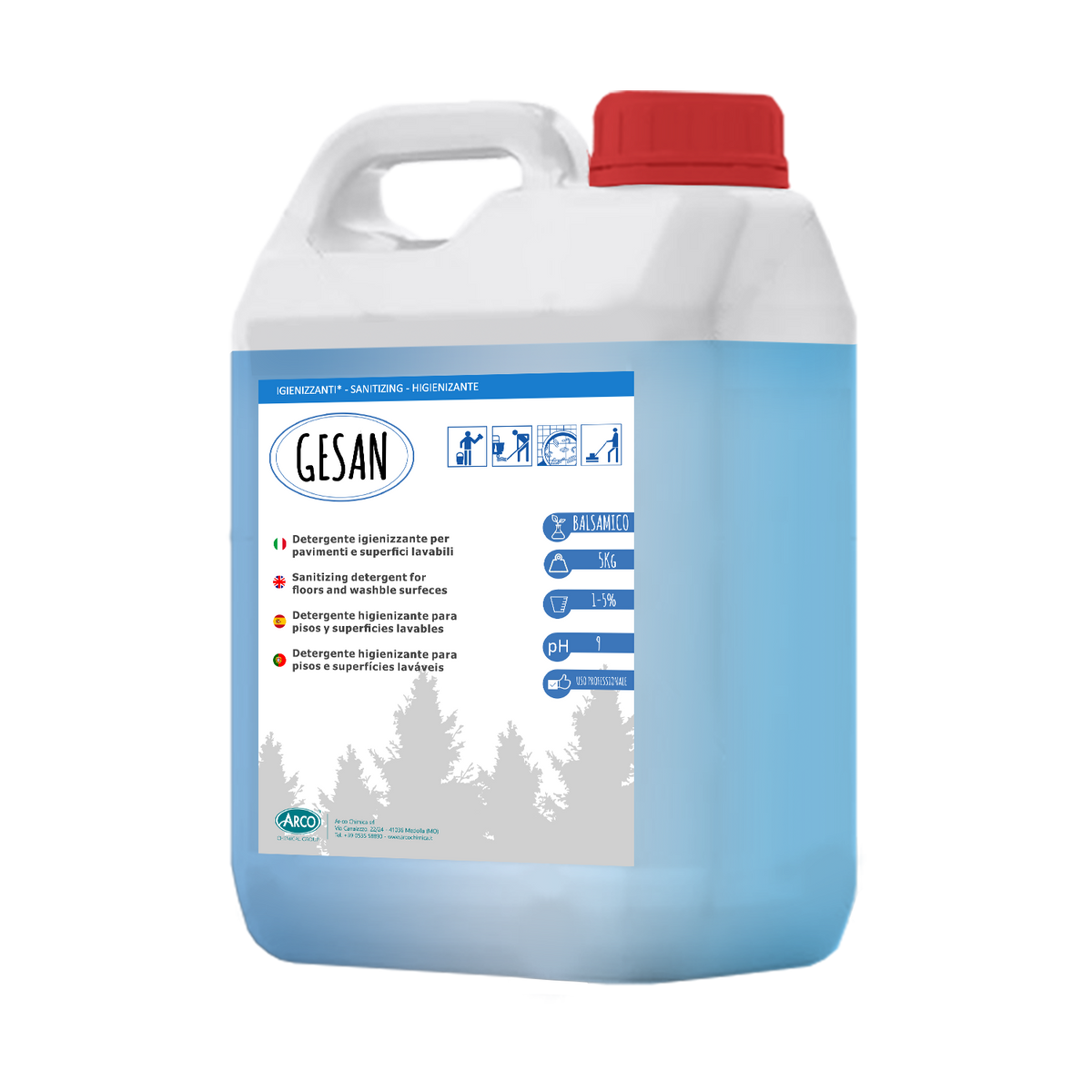 Deterigienizzante alta concentrazione profumato Gesan - 5 KG