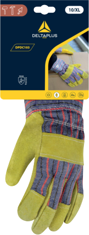 GUANTO TAGLIATO E CUCITO, PALMO IN PELLE/DORSO IN PELLE PROTEZIONE ARTIGIANO DPDC103