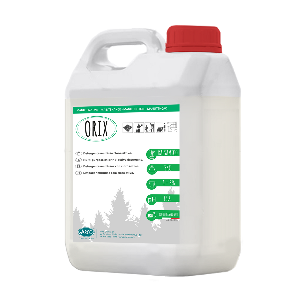 Detergente mantenitore clorattivo-profumato Orix - 1 LT