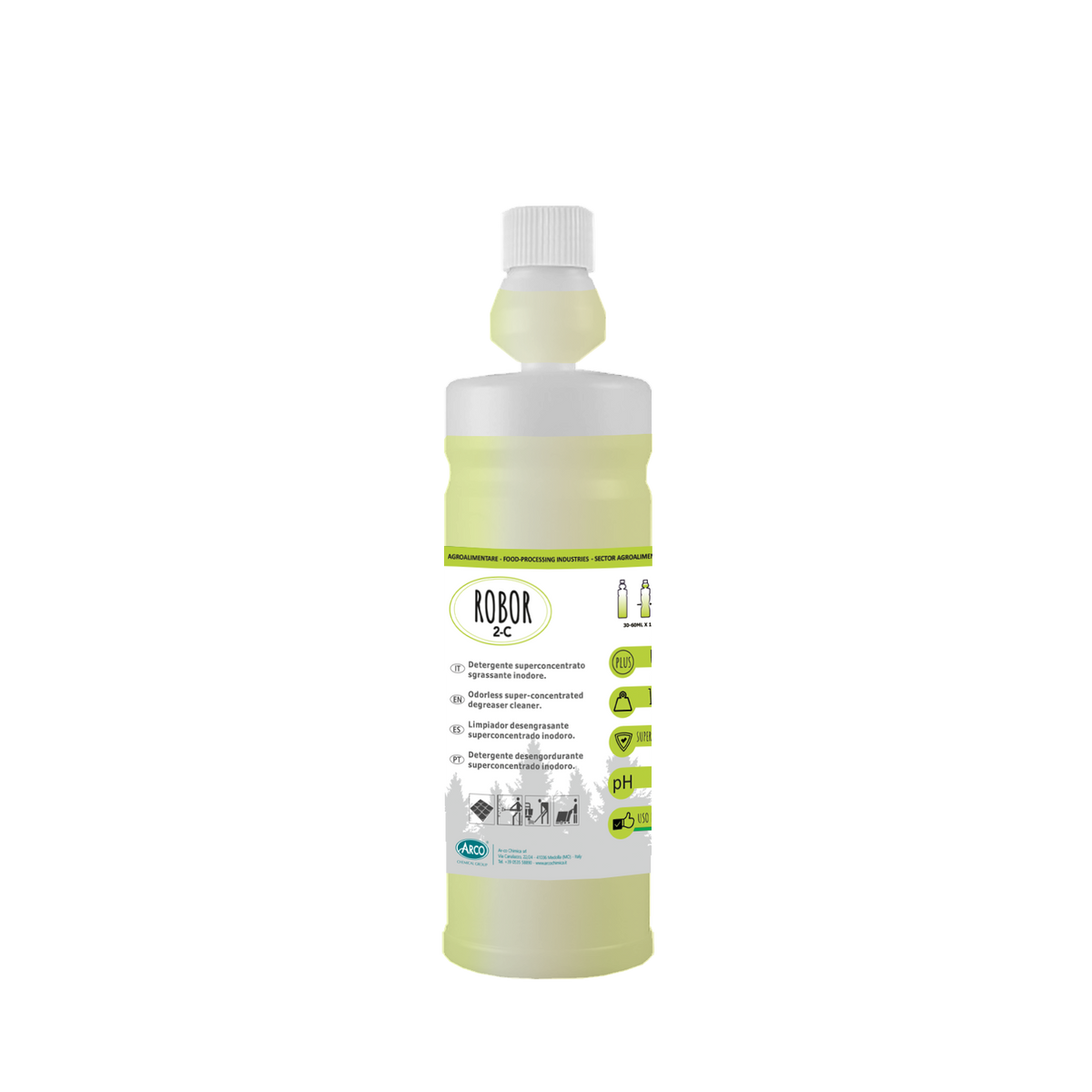 Detergente supersgrassante inodore Robor 2-C - 1 LT