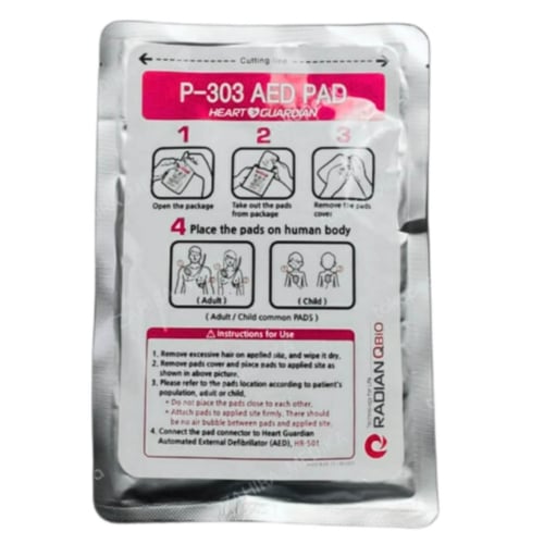 Radian Qbio Heart Guardian elettrodi universali adu/ped