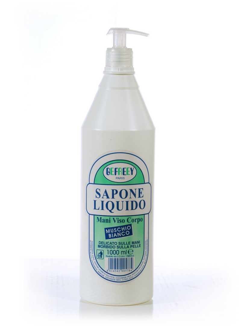 Sapone liquido mani Muschio Bianco con dispenser - 1 L